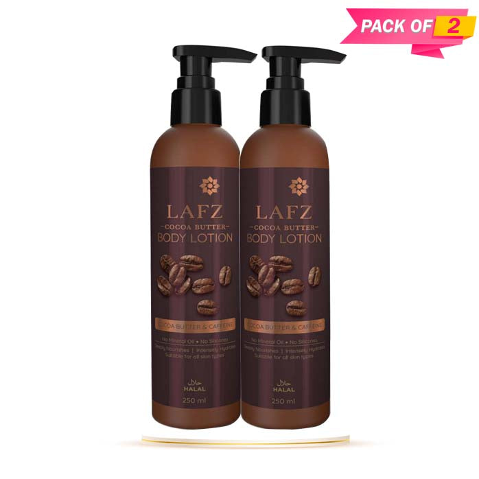 Lafz Cocoa Butter Body Lotion (250ml) - Pack of 02