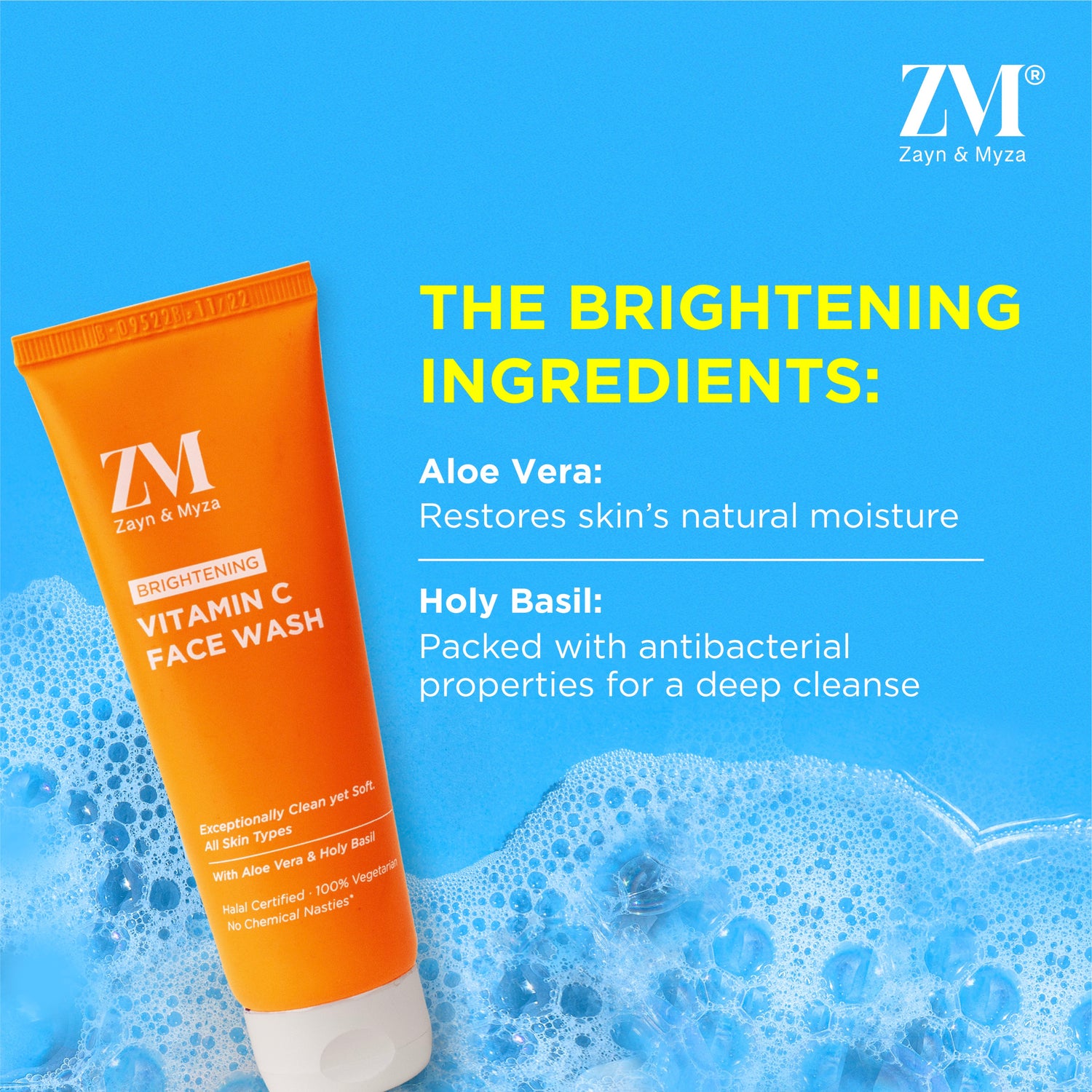 Zayn &amp; Myza Vitamin C Tube Face Wash (75ml)