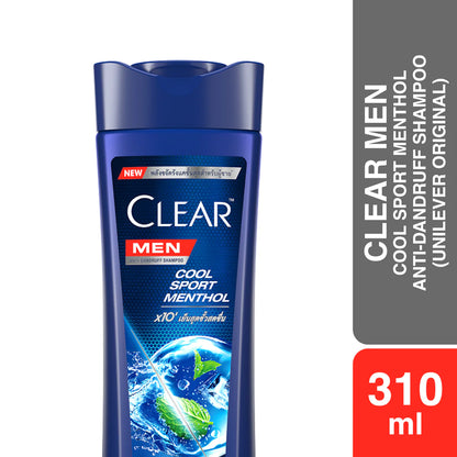 Clear Men Cool Sport Menthol Anti-Dandruff Shampoo 310ml (Unilever Original)