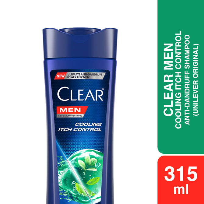 Clear Men Cooling Itch Control Anti-Dandruff Shampoo 315ml (Unilever Original)