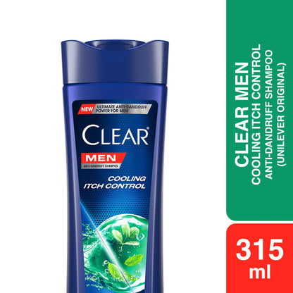 Clear Men Cooling Itch Control Anti-Dandruff Shampoo 315ml (Unilever Original)