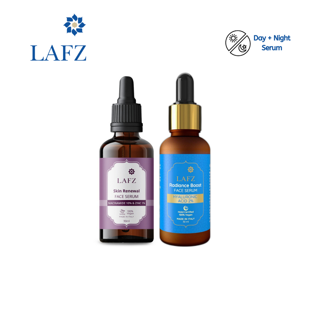 Lafz EvenTone Elixir (Day+Night) Serum Combo