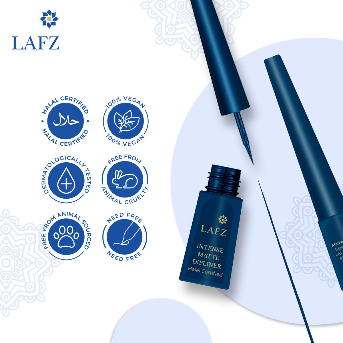 Lafz Intense Matte Dipliner (3.7ml) - Blue