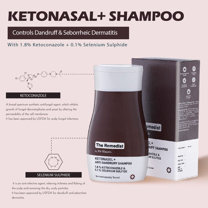 The Remedist by Dr Rhazes Ketonasel + Anti Dandruff Shampoo (100ml)