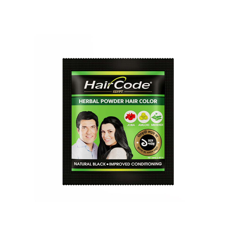 HairCode Egypt Herbal Hair Color (Black) (5g X 3)