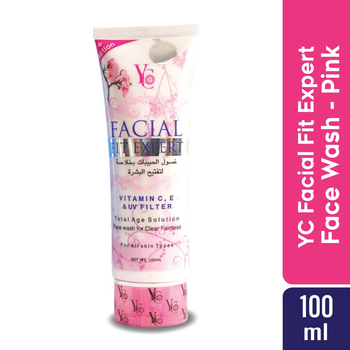 YC Facial Fit Expert Total Age Solution Face Wash Pink (100ml)