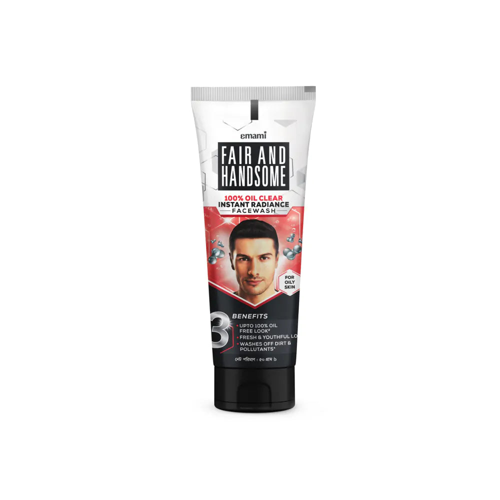 Emami Fair And Handsome 100% Oil Clear Instant Radiance Face Wash (50gm)