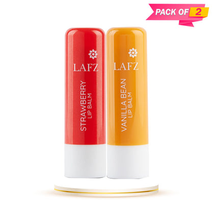 Lafz Moisturizing Lip Balm Vanilla Bean &amp; Strawberry (4.5gm) - Pack of 02