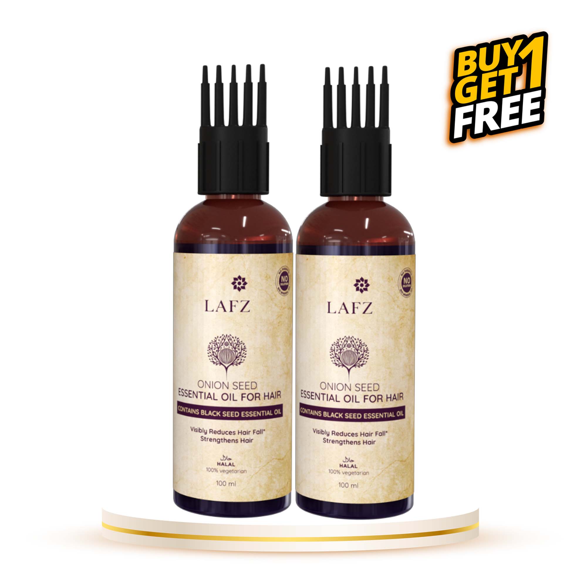 Lafz Essential Onion And Black Seed Hair Oil (100ml) - B1G1