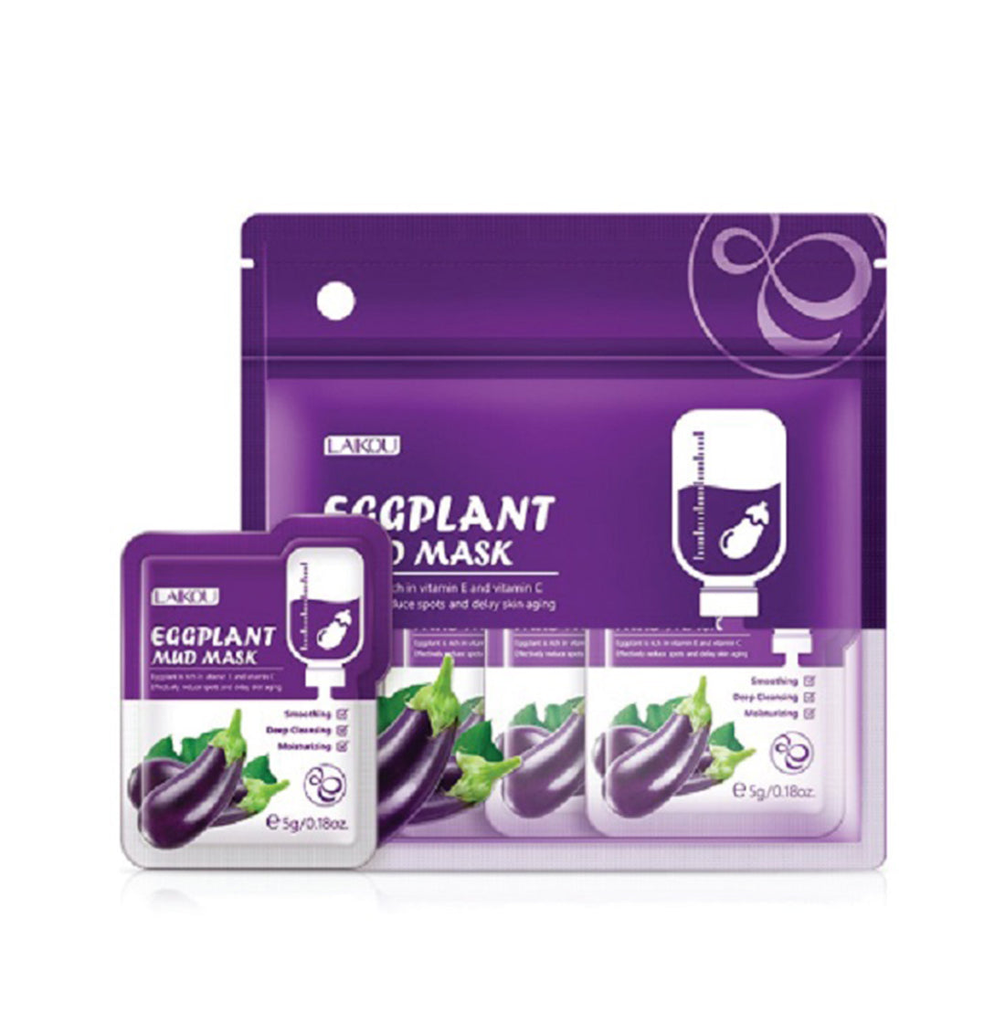 Laikou Eggplant Mud Mask (12 Pcs)