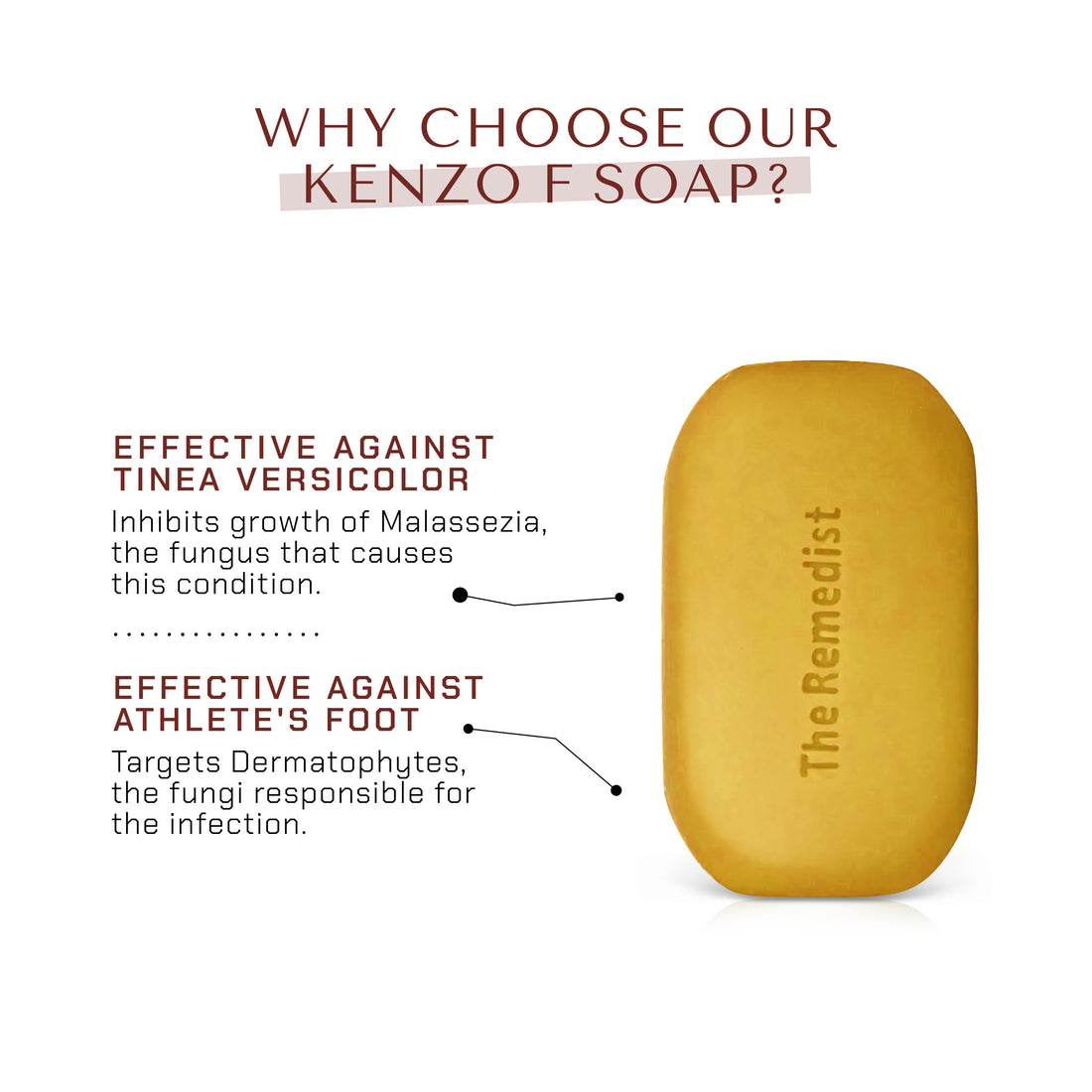 The Remedist by Dr Rhazes Kenzo F Soap With Ketoconazole (100gm)