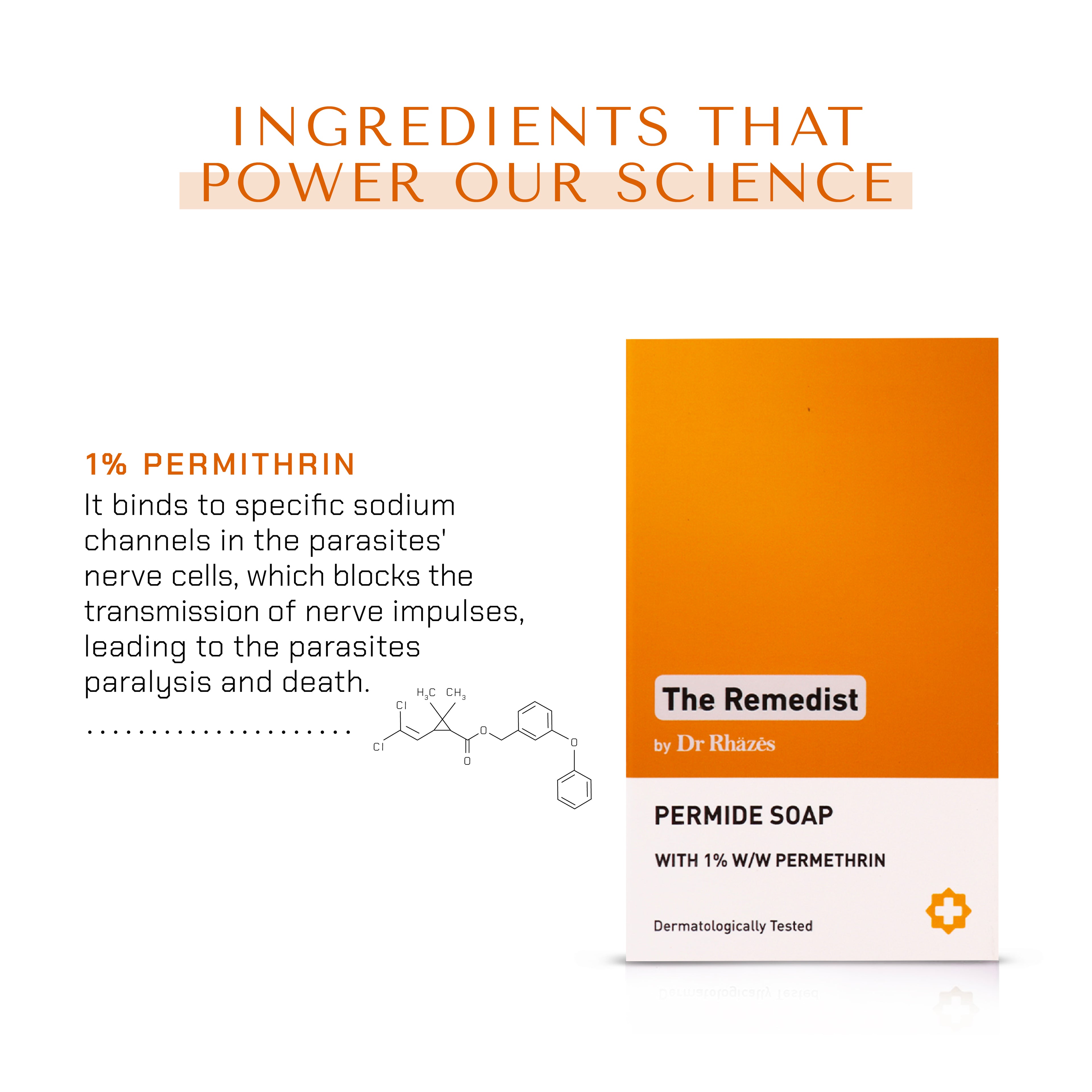 The Remedist by DR Rhazes Permide Soap With Permethrin (100gm)