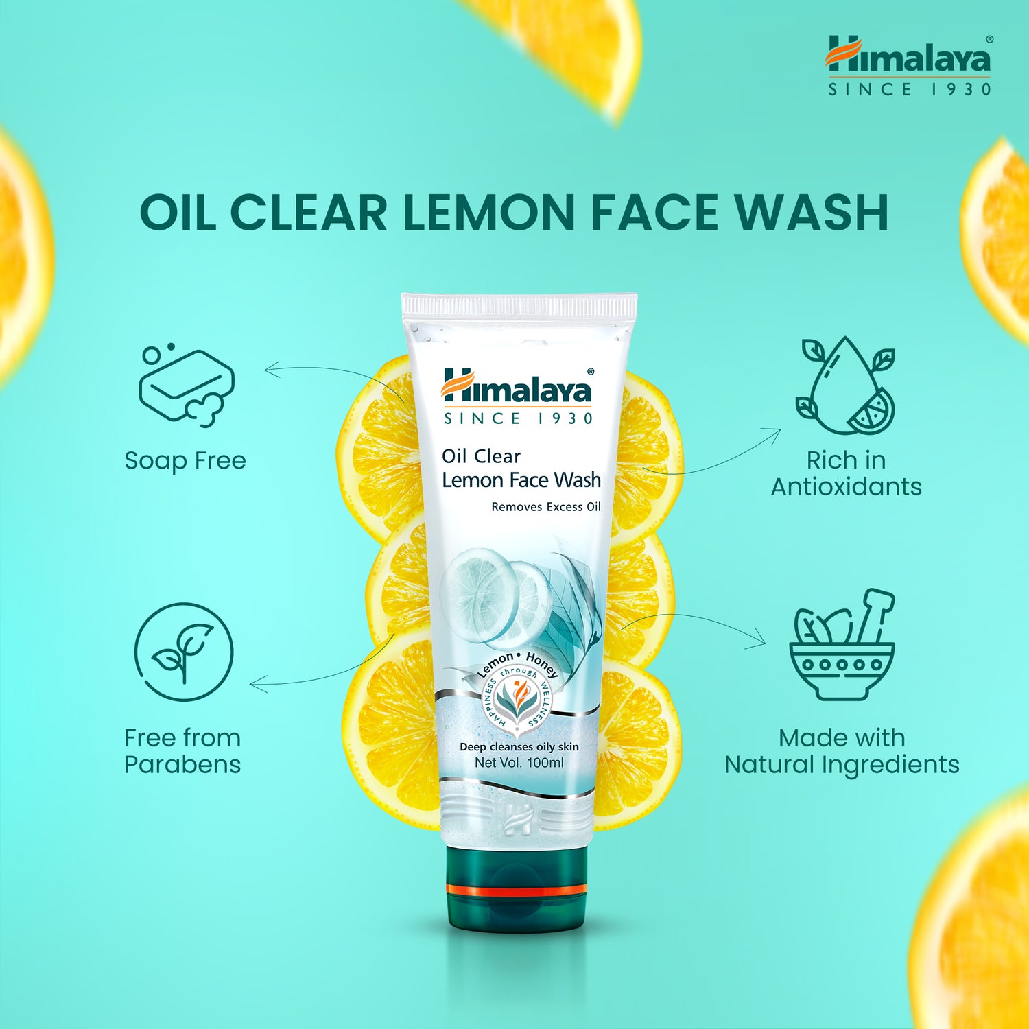 Himalaya Oil Clear Lemon Face Wash (100ml)