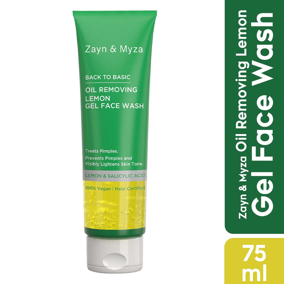 Zayn &amp; Myza Oil Removing Lemon Gel Face Wash (75ml) - India