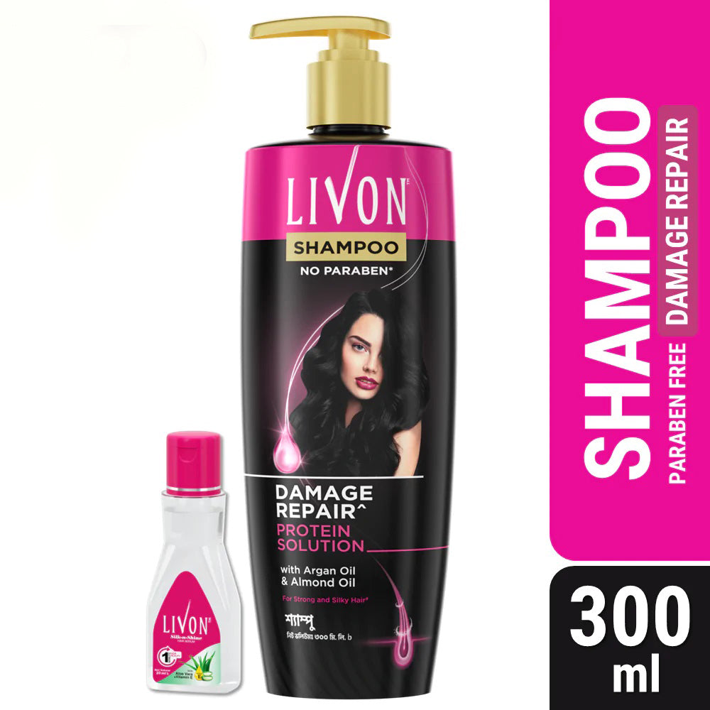 Livon Damage Repair Protein Shampoo 300ml &amp; Livon Hair Serum 18ml