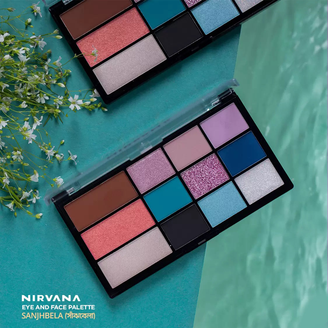 Nirvana Color Eye Shadow Palette - Sanjhbela (27gm)