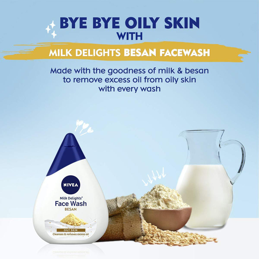 Nivea Milk Delights Face Wash Besan (100ml)