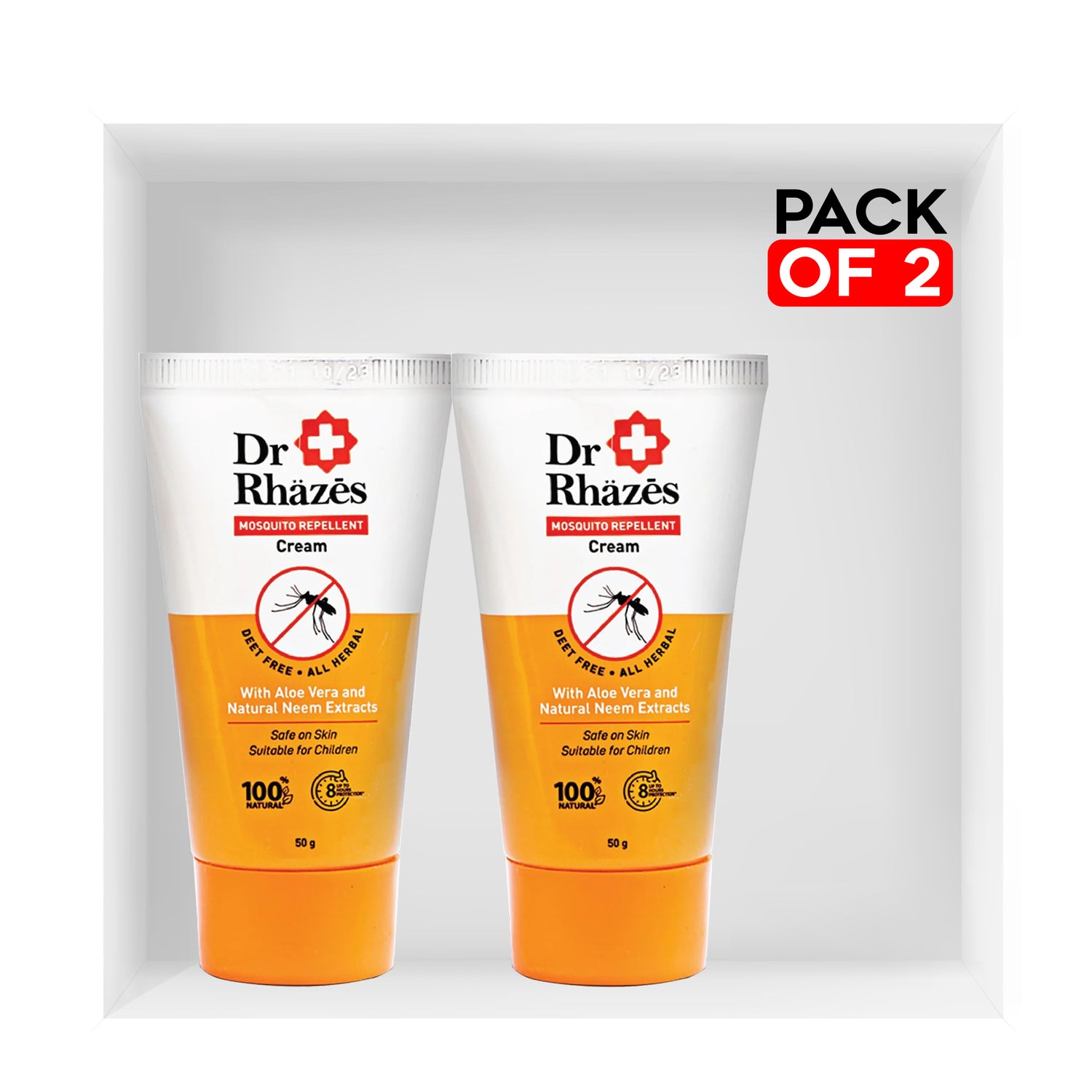 Dr Rhazes Mosquito Repellent Cream (50gm) - Pack of 2