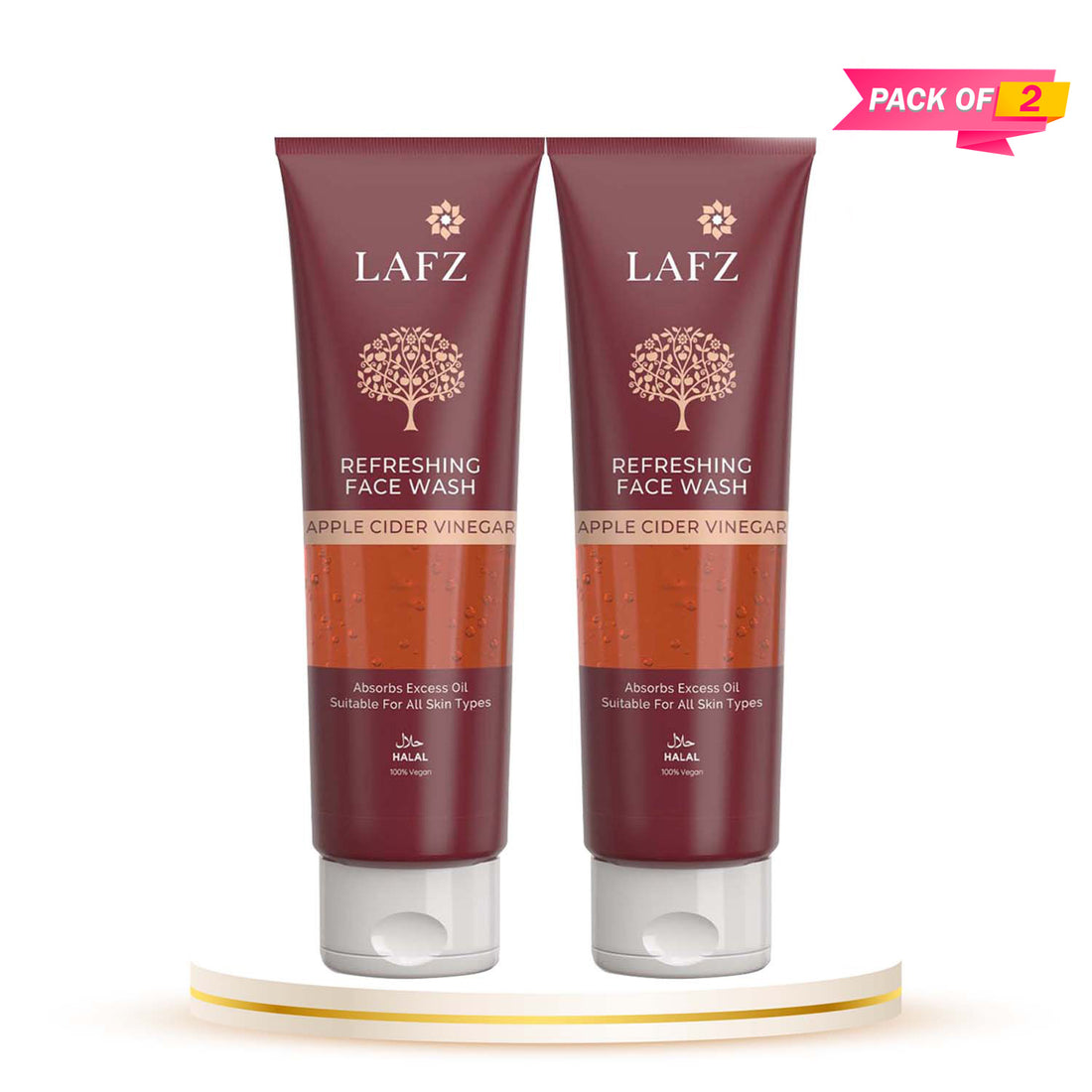 Lafz Apple Cider Vinegar Face Wash (75ml) - Tube (Pack of 02)