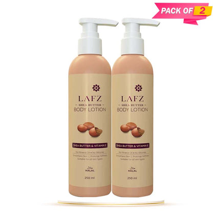 Lafz Shea Butter Body Lotion (250ml) - Pack of 02