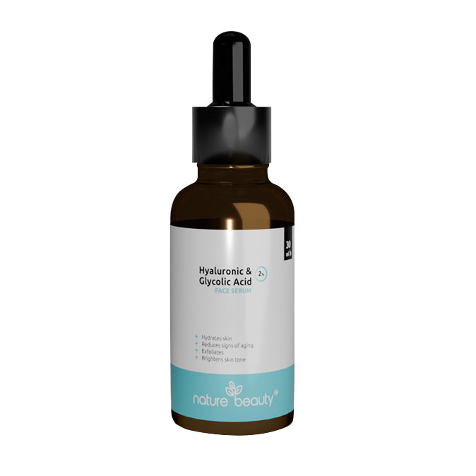 Nature Beauty Hyaluronic 1% &amp; Glycolic Acid 2% Serum (30ml)