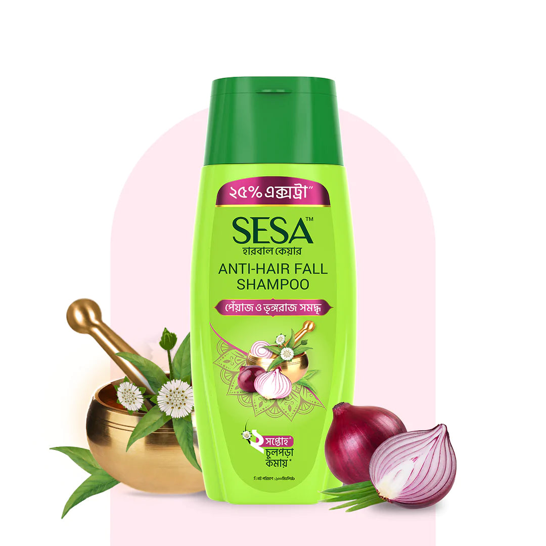 SESA Onion Herbal Hair Oil 100ml and (Free Anti Hairfall Herbal Shampoo 75ml)