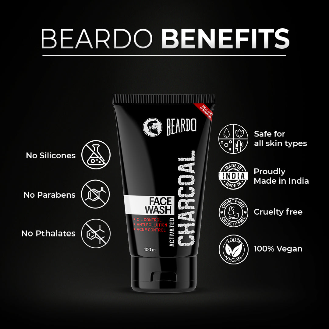 Beardo Activated Charcoal Face Wash (100ml)