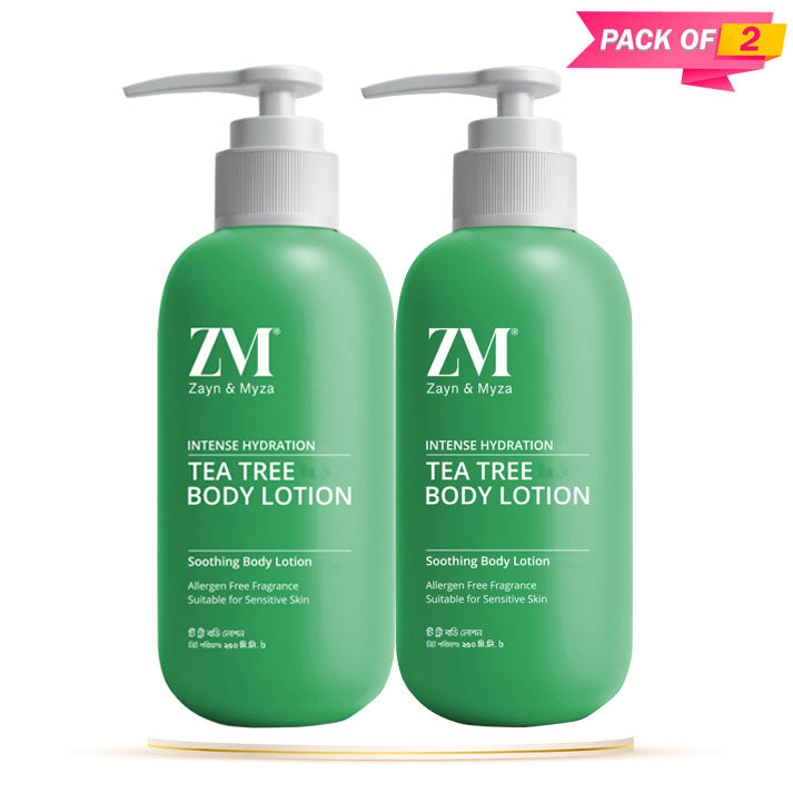 Zayn &amp; Myza Tea Tree Body Lotion - (Pack of 02)