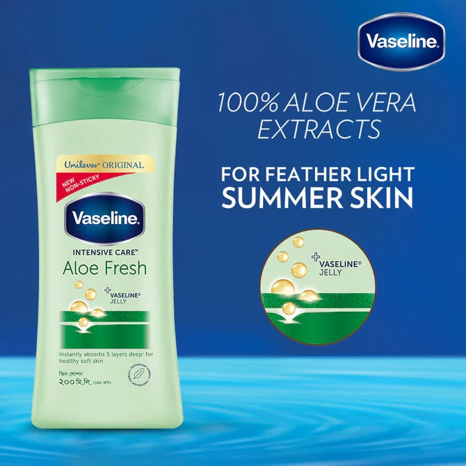 Vaseline Lotion Aloe Fresh 200ml (Buy 2 Get 136.TK OFF)