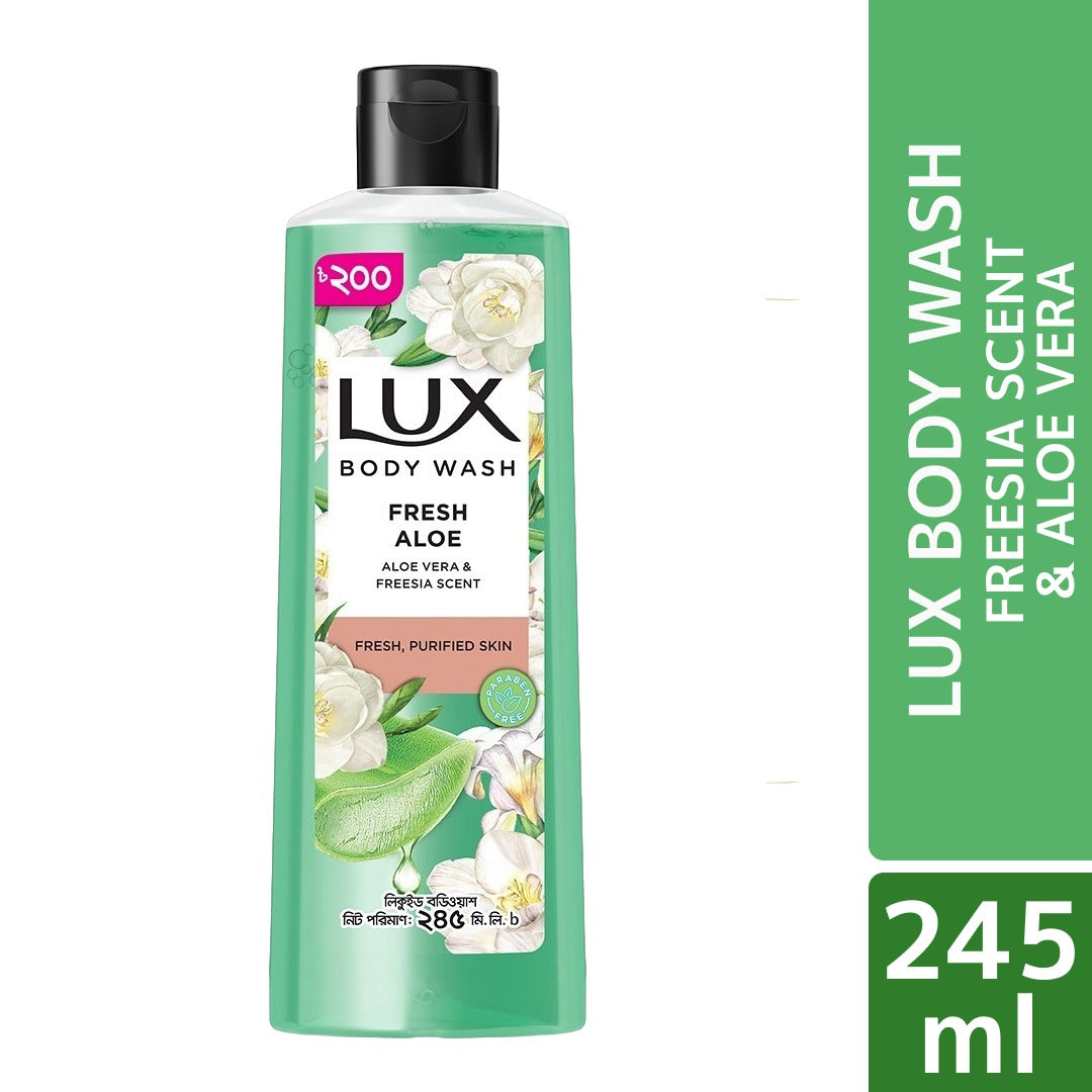 LUX Freesia Scent and Aloe Vera Body Wash (245ml)