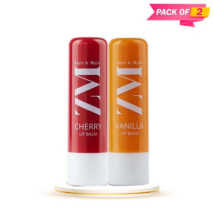 Zayn &amp; Myza Moisturizing Lip Balms Vanilla &amp; Cherry - Pack of 02