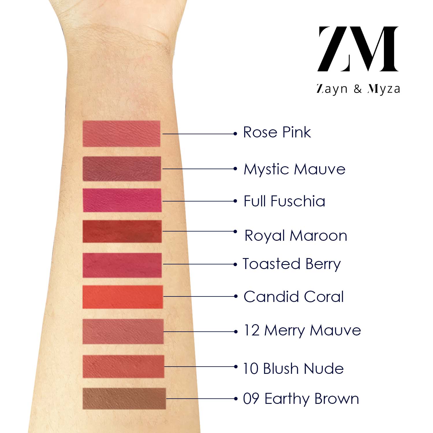 Zayn &amp; Myza Transfer-proof Power Matte Liquid Lip Color (6g)