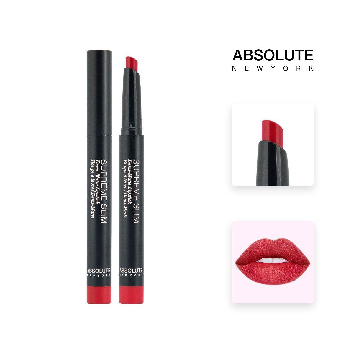 Absolute New York Demi-Matte Supreme Slim Lipstick (1.3gm)