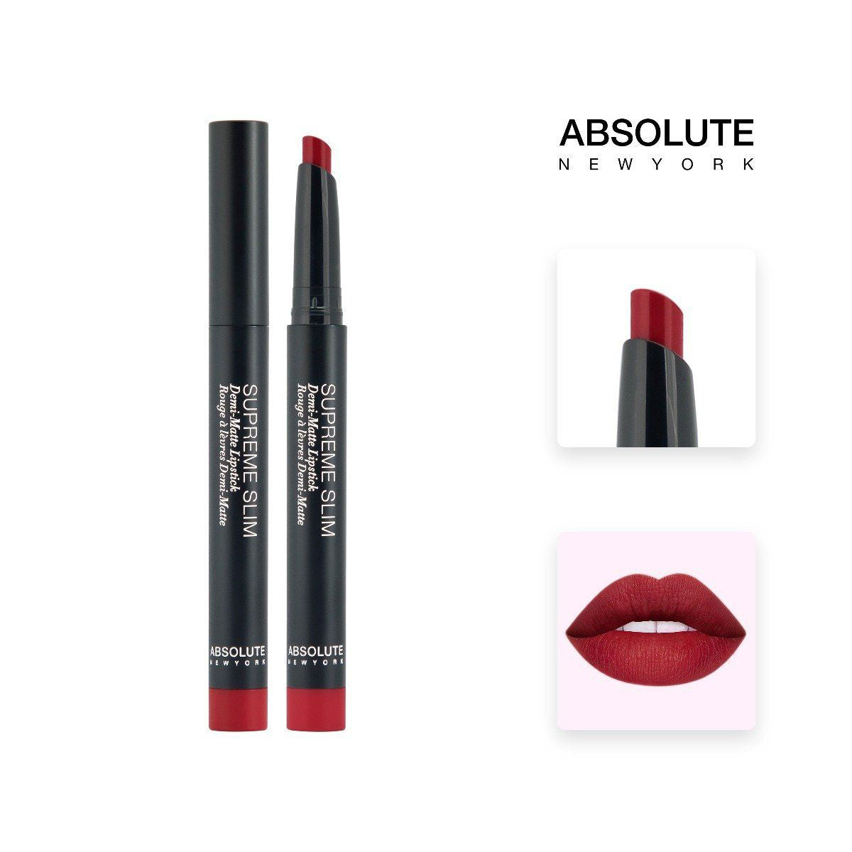 Absolute New York Demi-Matte Supreme Slim Lipstick (1.3gm)