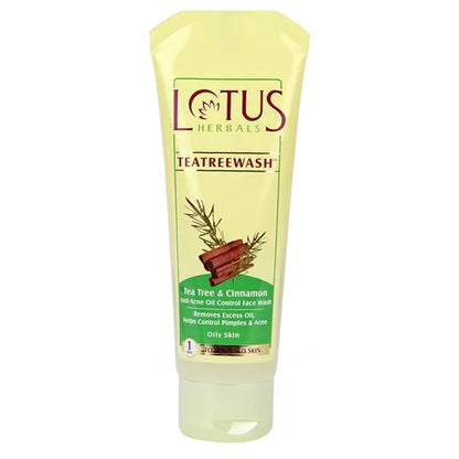 Lotus Herbals Teatreewash Tea Tree and Cinnamon Anti-Acne Oil Control Face Wash