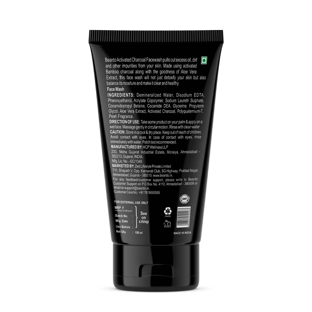 Beardo Activated Charcoal Face Wash (100ml)