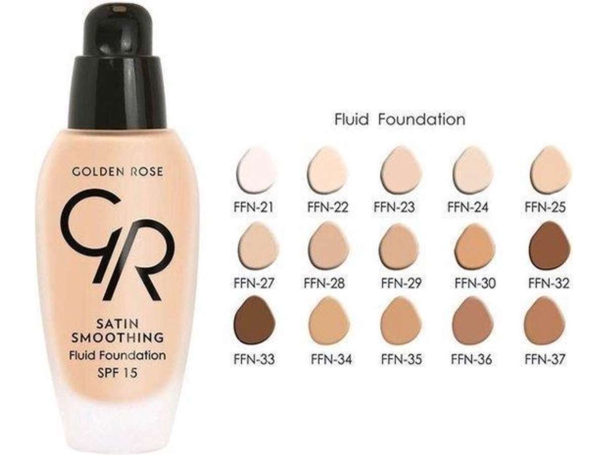 Golden Rose Satin Smoothing Fluid Foundation SPF-15 (34ml) - No.23