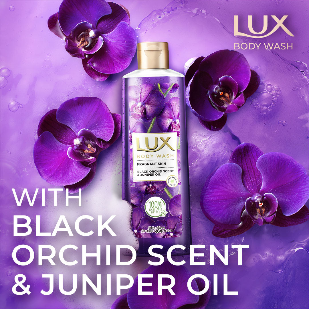 Lux Black Orchid Scent and Juniper Oil Body Wash (245ml)