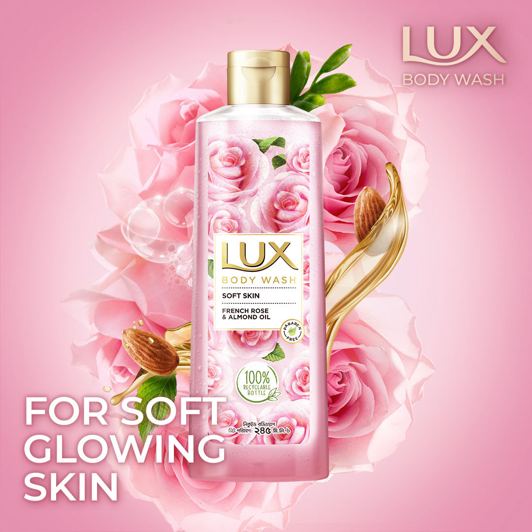 Lux Body Wash French Rose and Almond (245ml)