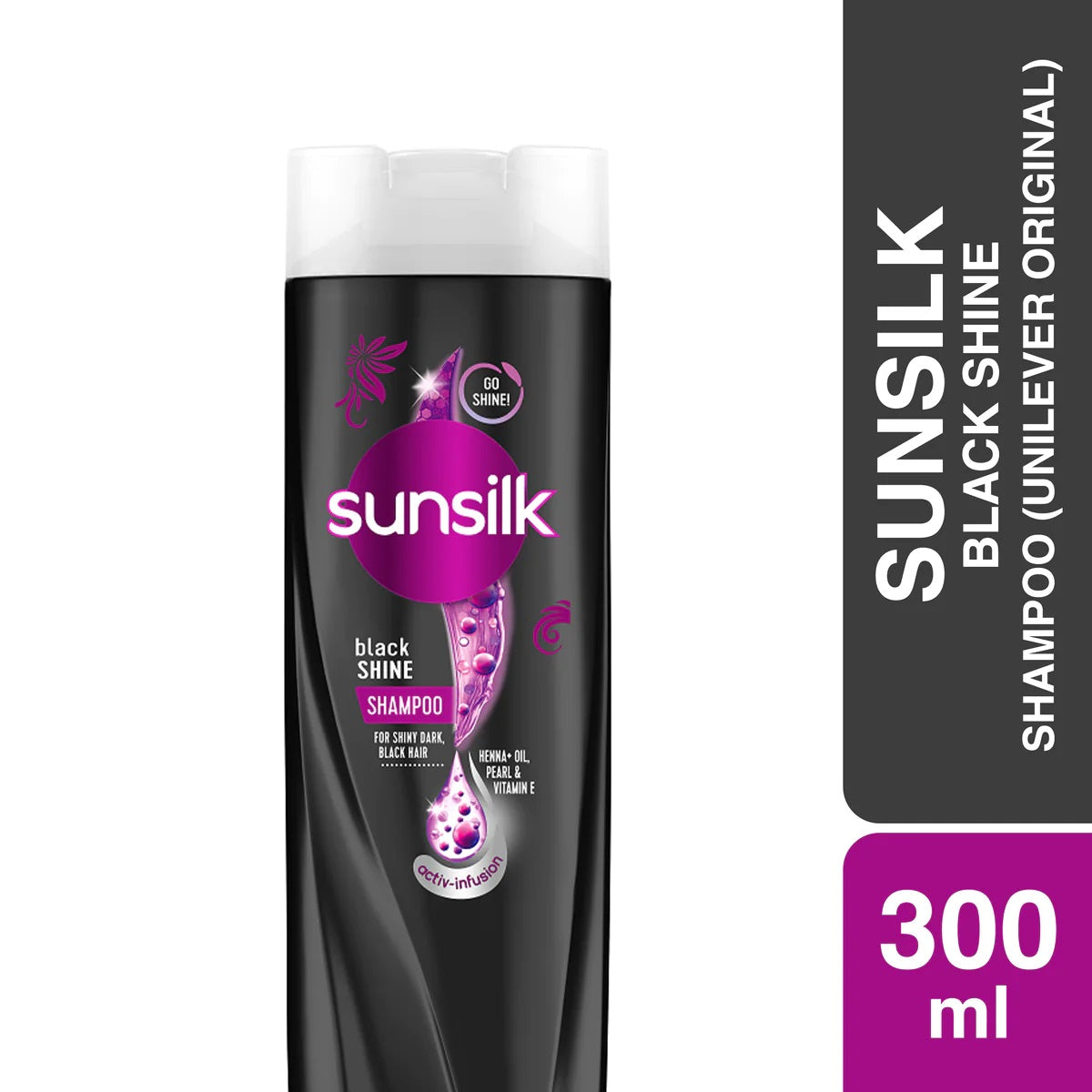 Sunsilk Black Shine Shampoo 300ml (Unilever Original)