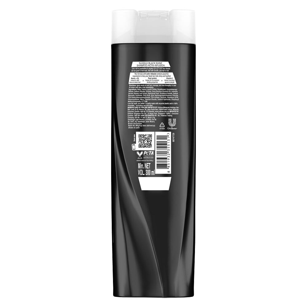 Sunsilk Black Shine Shampoo 300ml (Unilever Original)