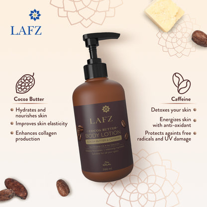 Lafz  Cocoa Butter Body Lotion 500ml (Free Lafz Cocoa Butter Lip Balm 4.5gm)