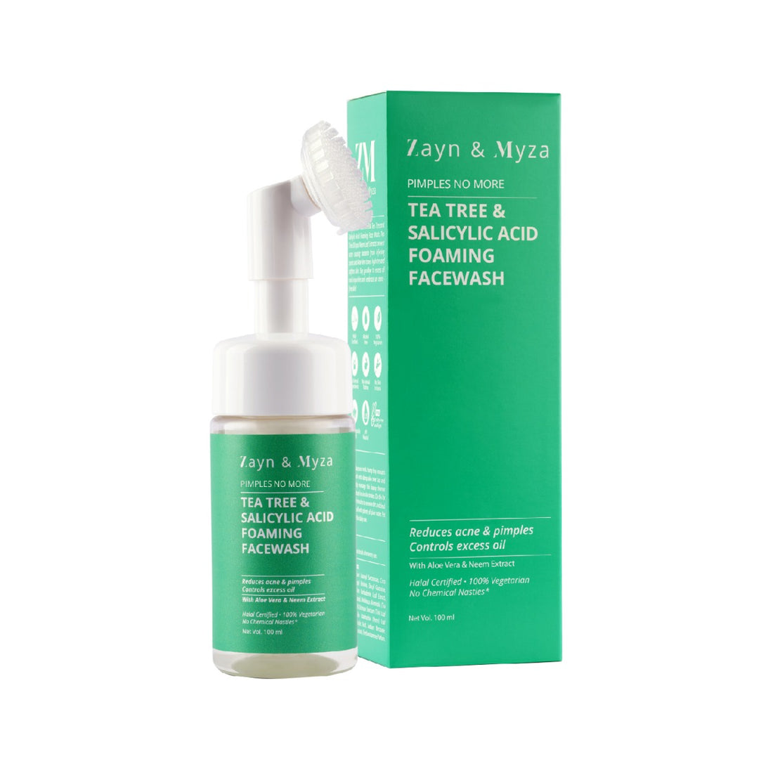 Zayn &amp; Myza Tea Tree and Salicylic Acid Foaming Face Wash for Women 100ml (India) - Pack of 02