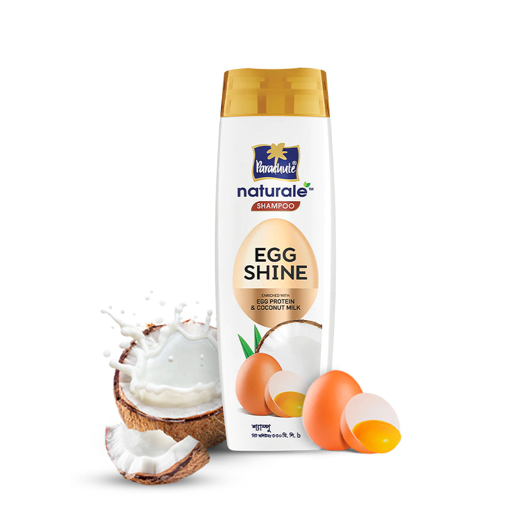 HAIR CARE BUNDLE - Parachute Naturale Shampoo Egg Shine 330ml &amp; Aloe Vera Enriched Coconut Hair Oil 250ml