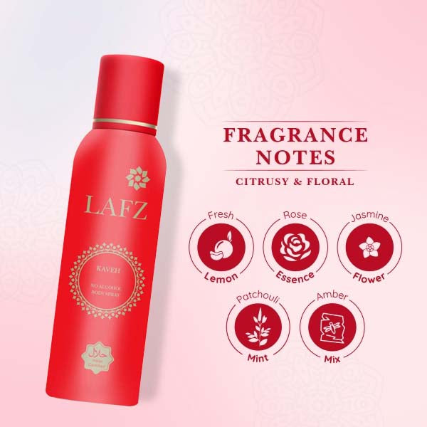 Lafz No Alcohol Perfume (160ml) - Kaveh