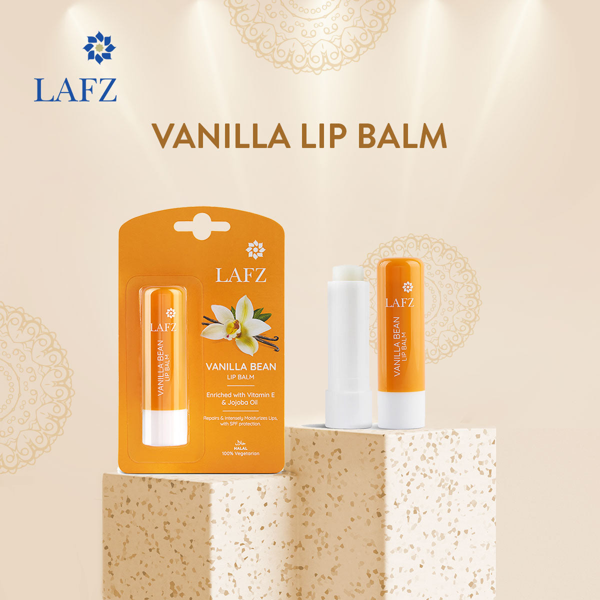 Lafz Moisturizing Lip Balm Vanilla Bean &amp; Strawberry (4.5gm) - Pack of 02