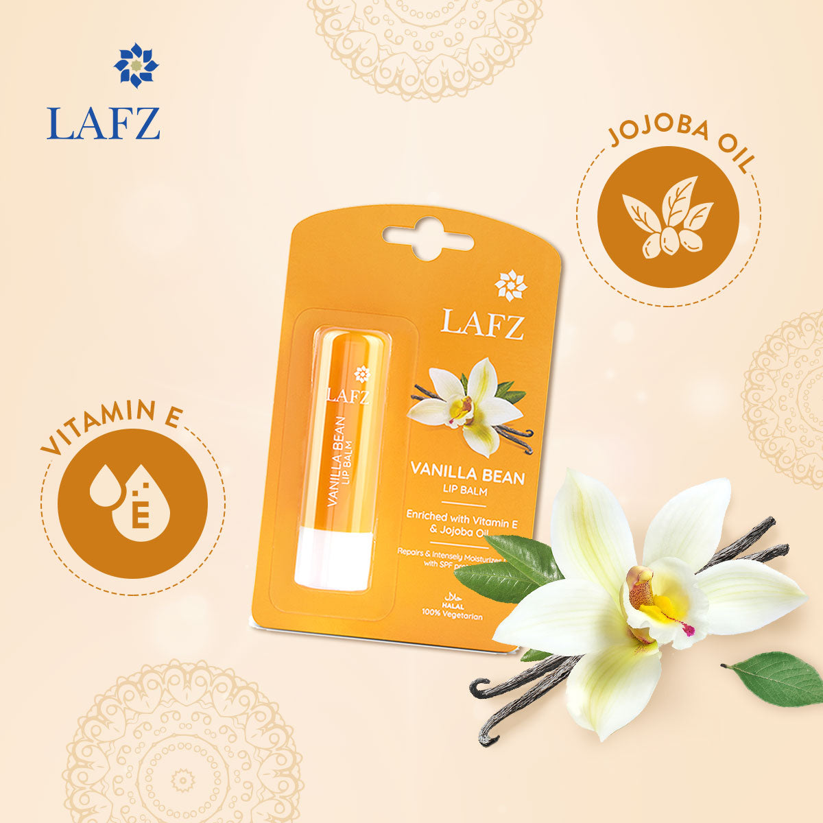 Lafz Moisturizing Lip Balm Vanilla Bean &amp; Strawberry (4.5gm) - Pack of 02