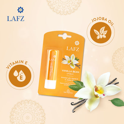 Lafz Moisturizing Lip Balm Vanilla Bean &amp; Strawberry (4.5gm) - Pack of 02