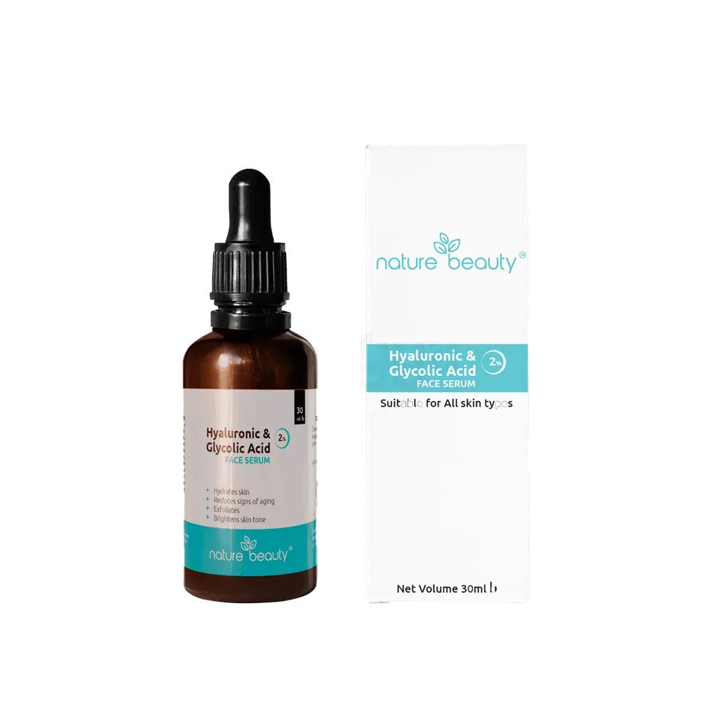 Nature Beauty Hyaluronic 1% &amp; Glycolic Acid 2% Serum (30ml)