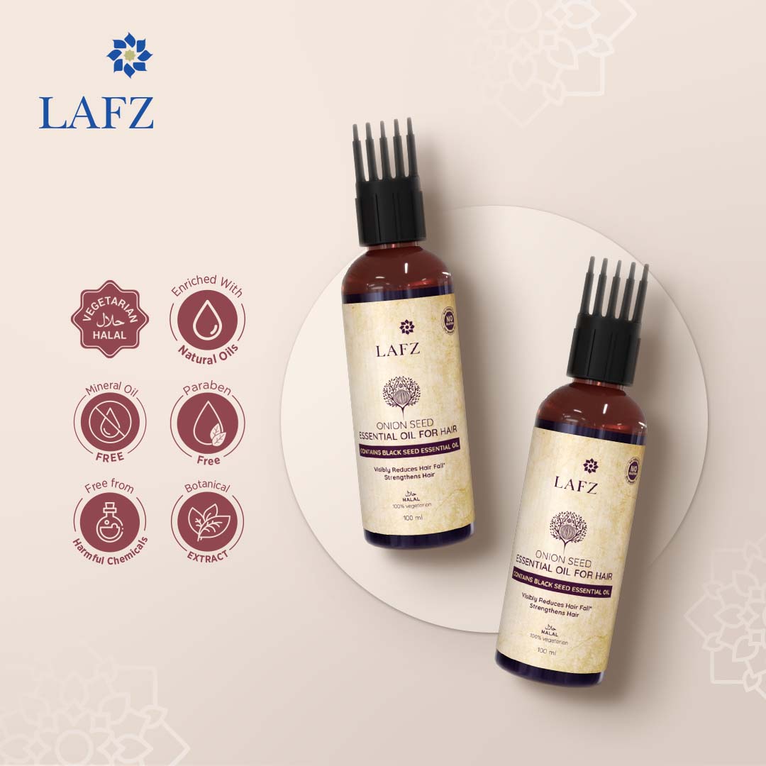 Lafz Essential Onion And Black Seed Hair Oil (100ml) - B1G1